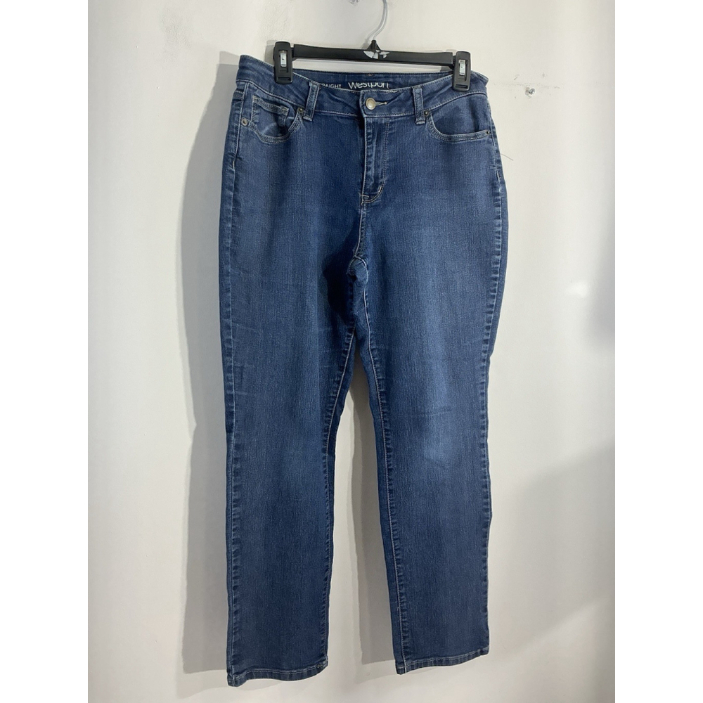 Womans Westport Classic Fit Straight Size 8s Denim Blue Jeans